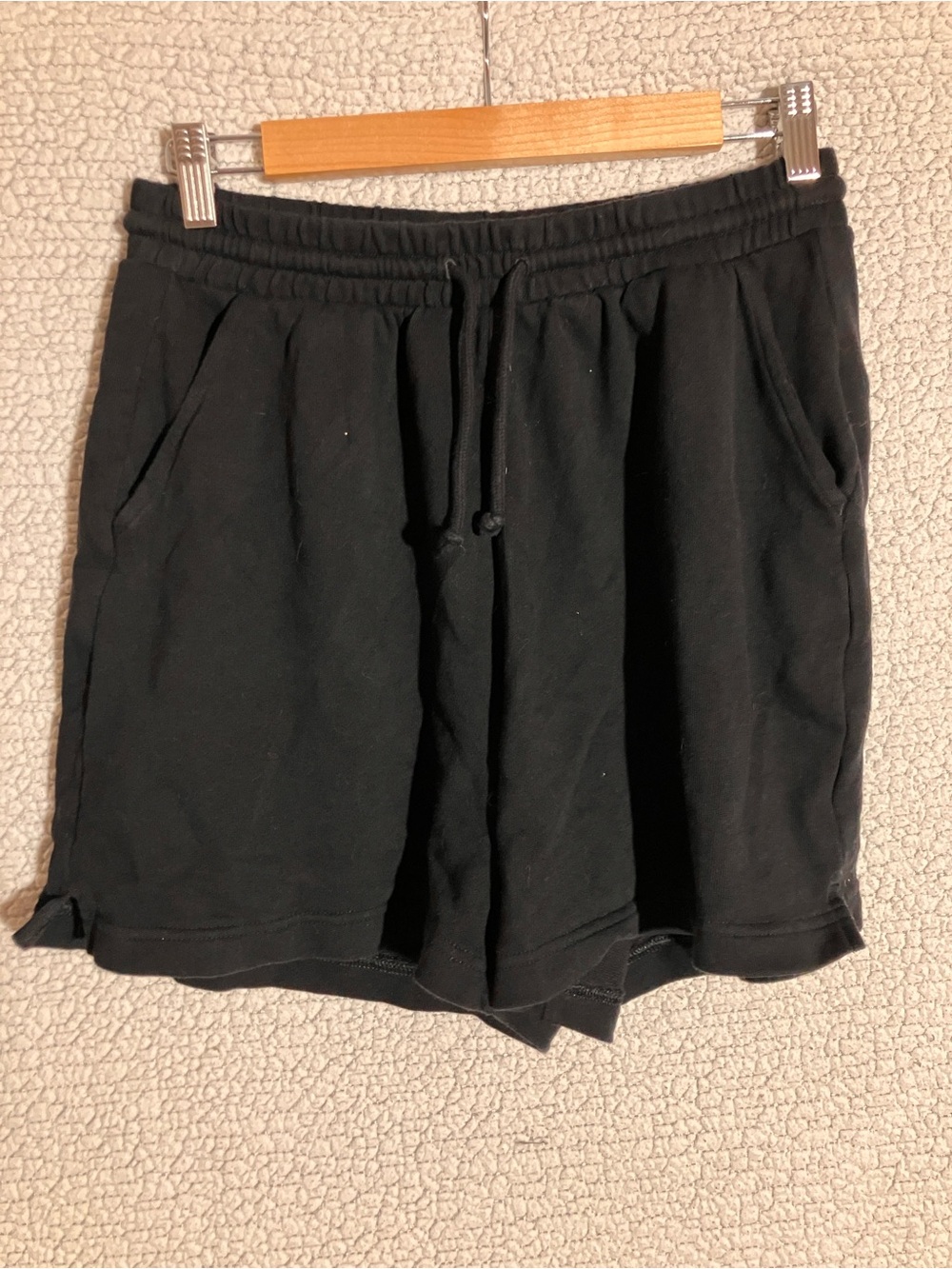 Women's Black Athletic Drawstring Shorts